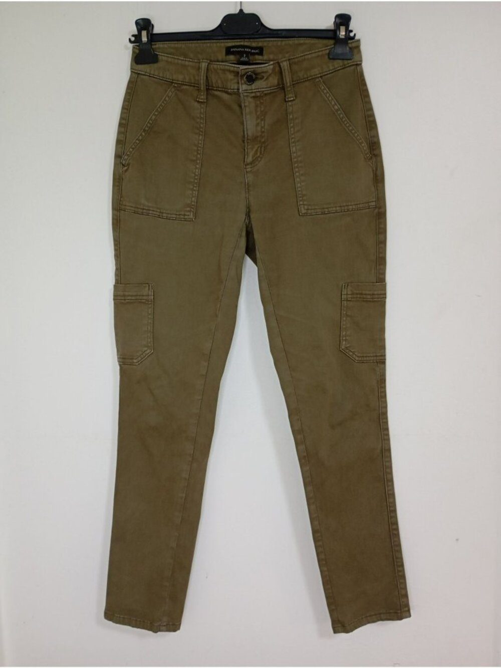 Banana Republic Womens Olive Green Utility Cargo Pants Size 2 Cotton Blend